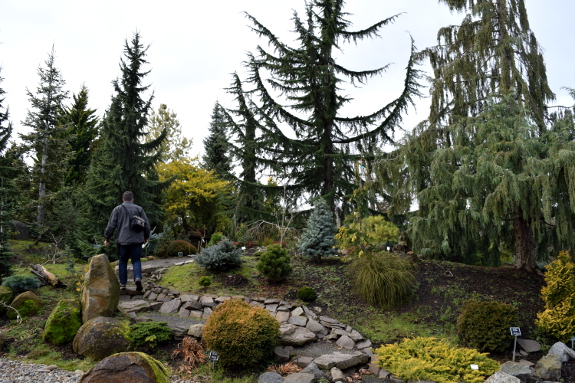 The hubby on our visit to the Oregon Garden.